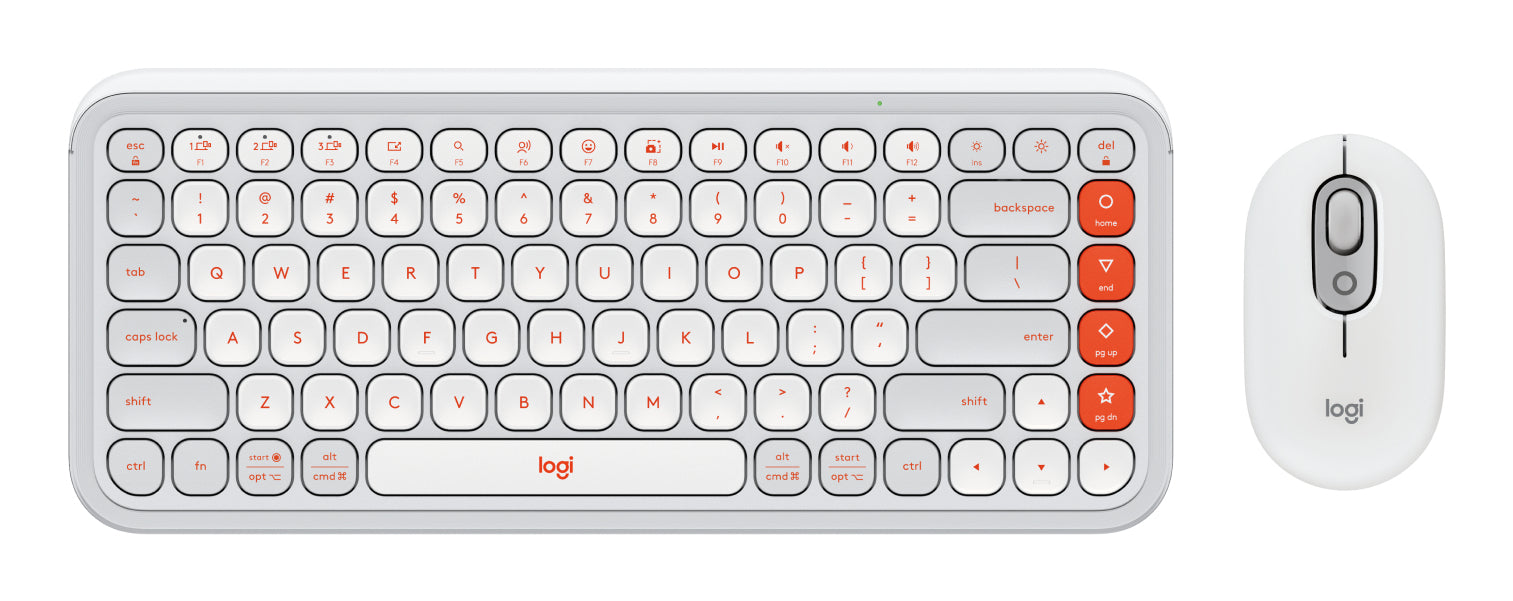 Kit Logitech POP Teclado y Mouse Bluetooth - Gris y Naranja Imagen principal del producto