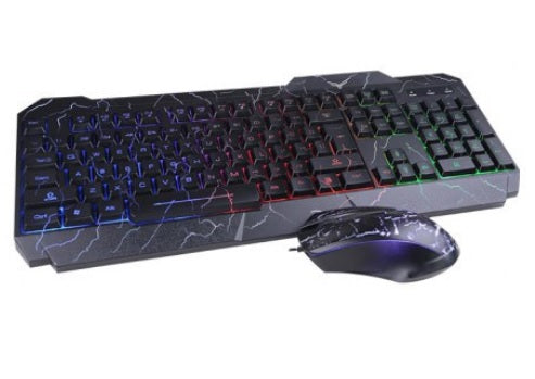 Kit Teclado y Mouse Naceb Technology Raptor - Diseño Ergonómico, Negro