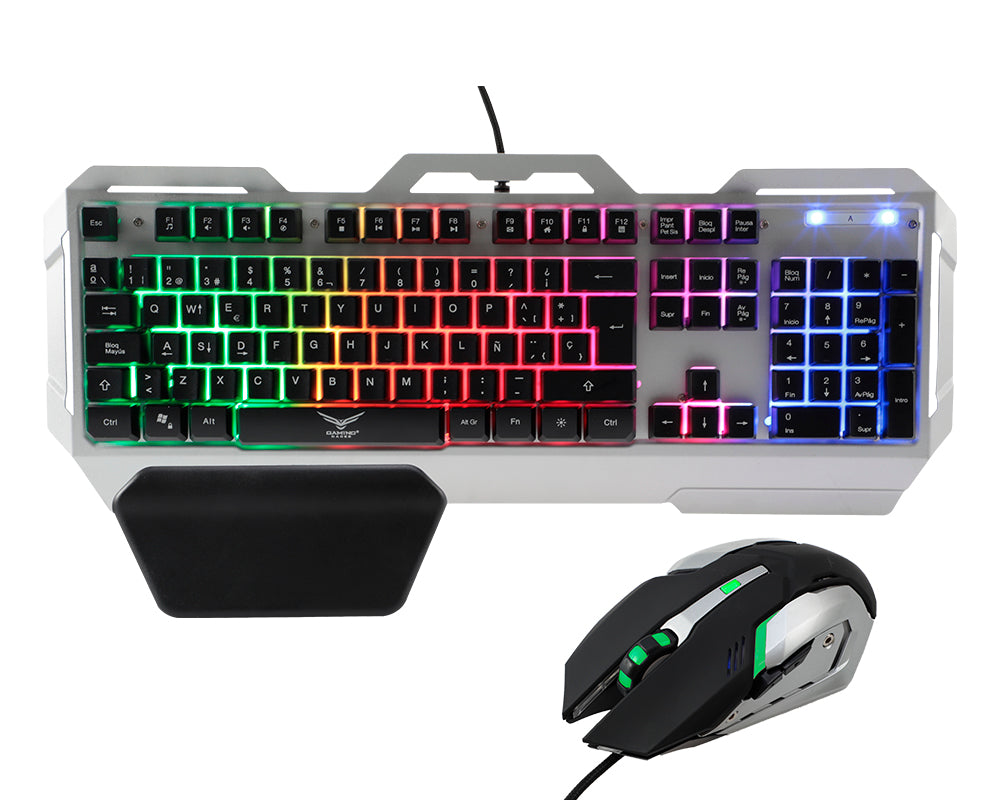 Kit Teclado y Mouse Gaming Naceb Technology NA-0911 - USB, Negro