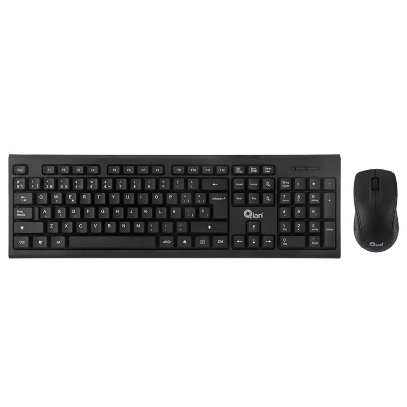Kit Teclado y Mouse Qian Keymate 2.0 USB QKX-WRESP-01-BK - Conexión USB