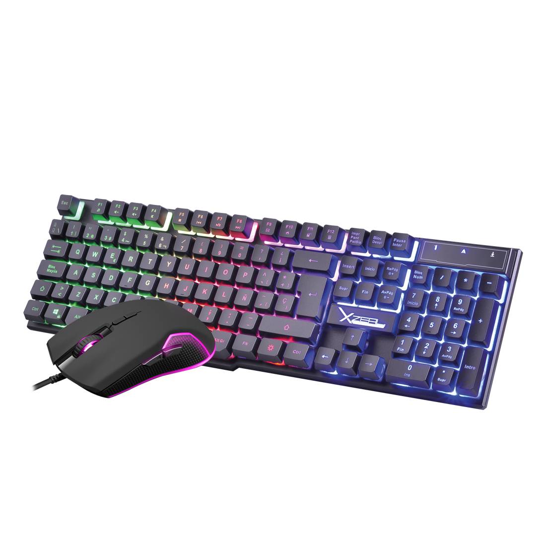 Kit Teclado y Mouse Gamer Xzeal XZKTALRW1B - RGB, Ergonómico Imagen principal del producto
