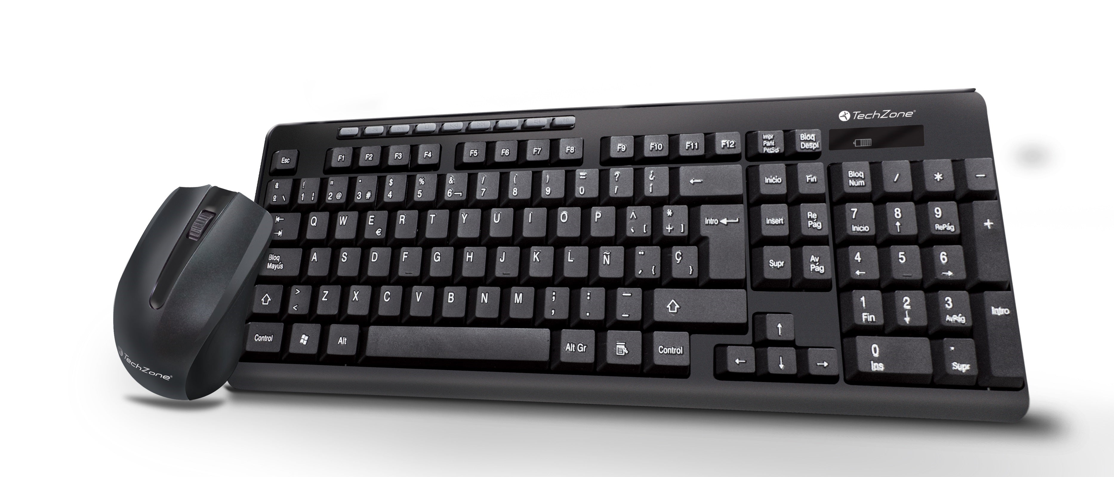 Kit Teclado y Mouse TechZone TZ16COMB01-INA Inalámbrico USB 1000 DPI