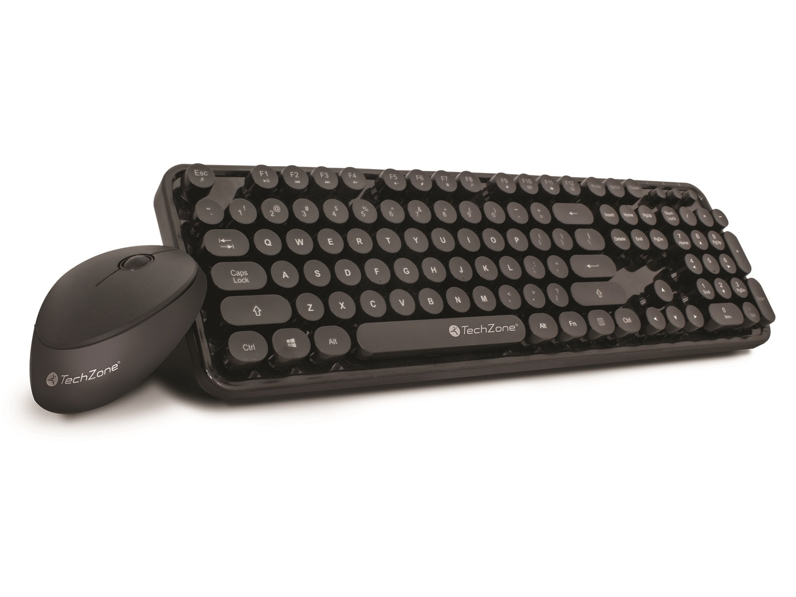 Kit TechZone TZ19COMB01-INA Inalámbrico - Mouse 1600 DPI, Teclado 104 Teclas USB