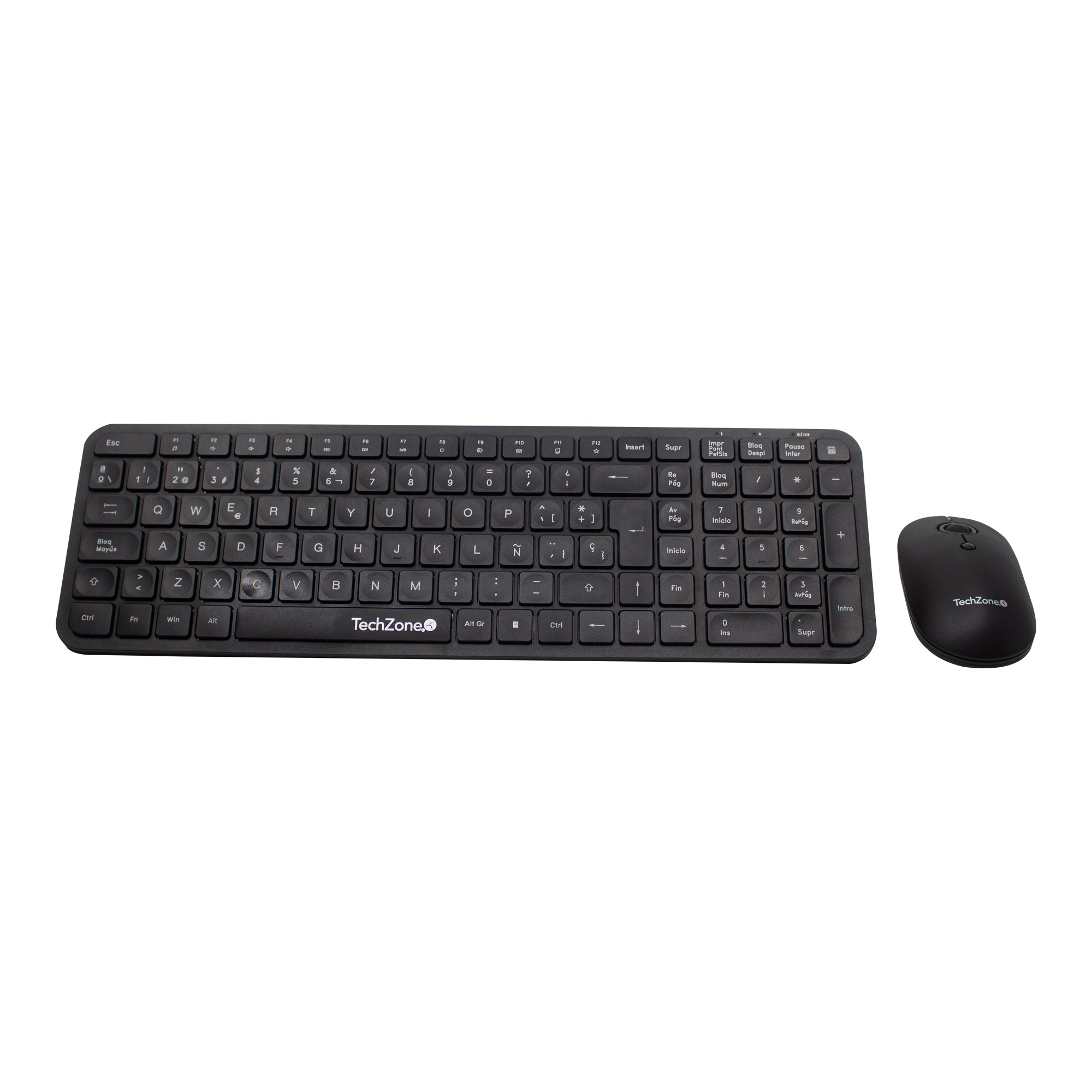 Kit Silent TechZone TZCOMBINA05 - Mouse 2400 DPI + Teclado 105 Teclas Inalámbrico