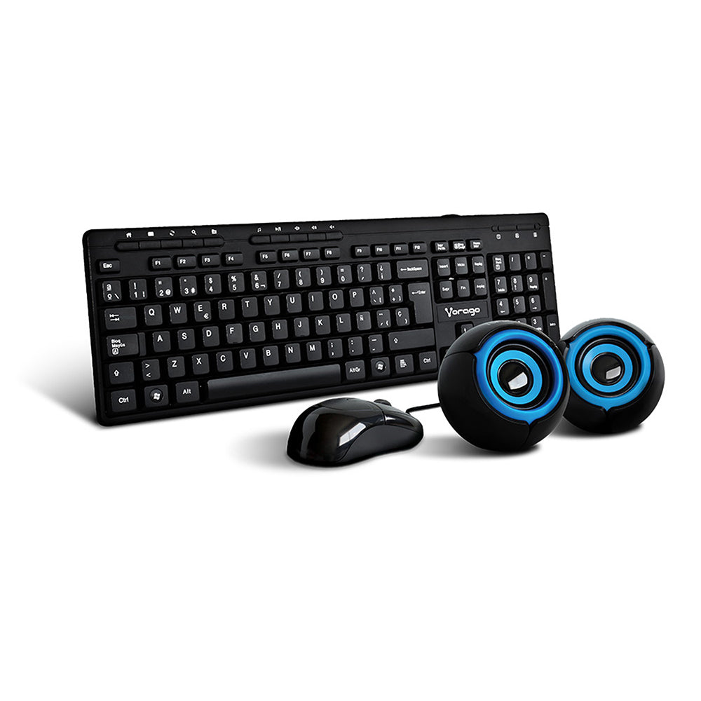 Kit Teclado y Mouse VORAGO Kms-104 - 105 Teclas, 1000 DPI, Negro Imagen principal del producto