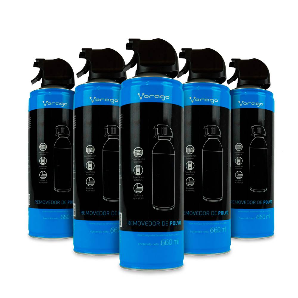 Aire comprimido removedor de polvo VORAGO KIT5-CLN-300 5 piezas 660ml Imagen principal del producto
