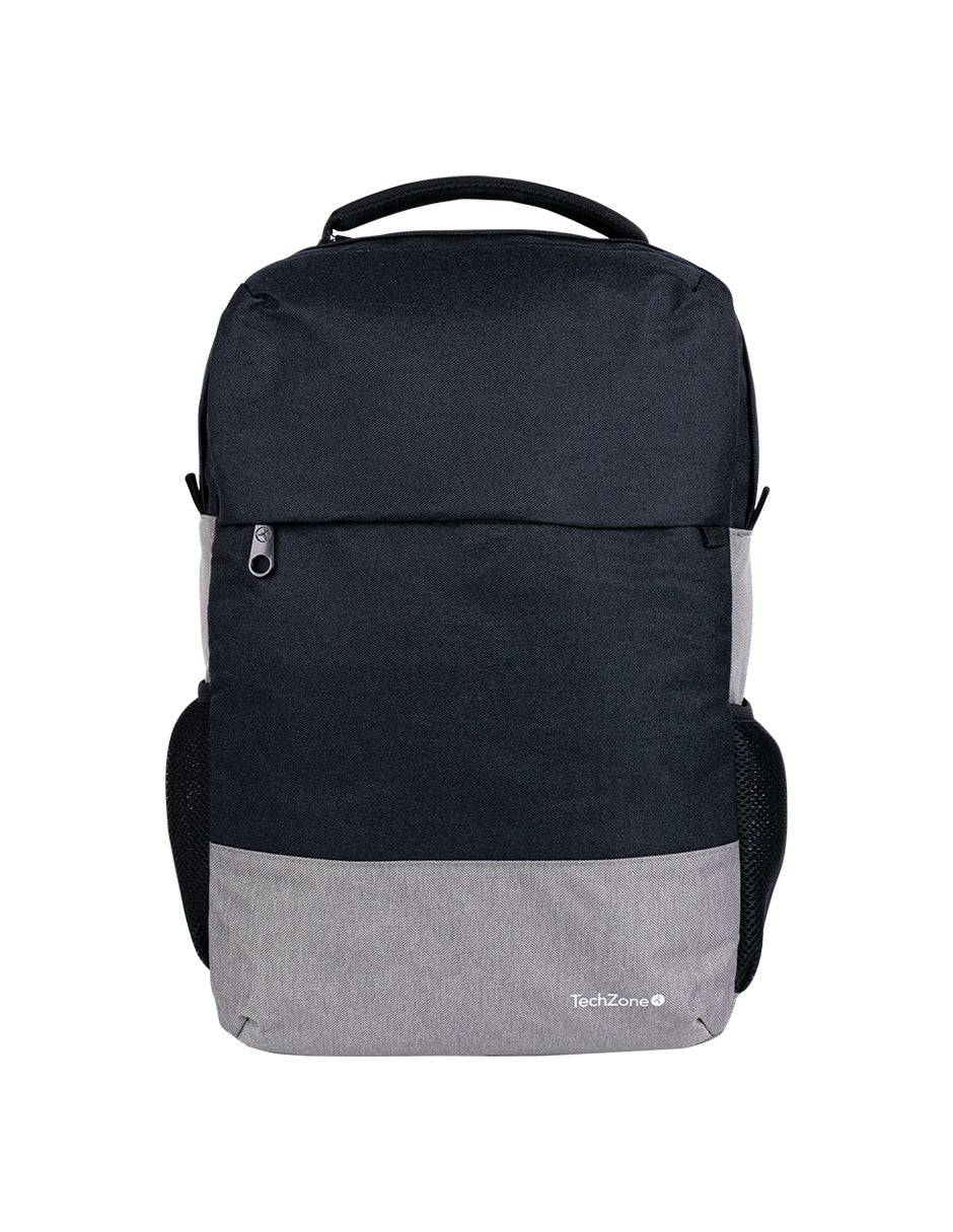 Backpack Strong Grey TechZone 15.6 pulgadas - Múltiples Compartimientos y Asas Reforzadas