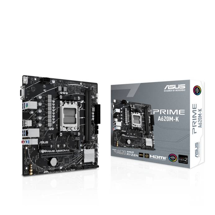 Tarjeta Madre ASUS PRIME A620M-K mATX - AMD Ryzen 7000/8000, PCIe 4.0