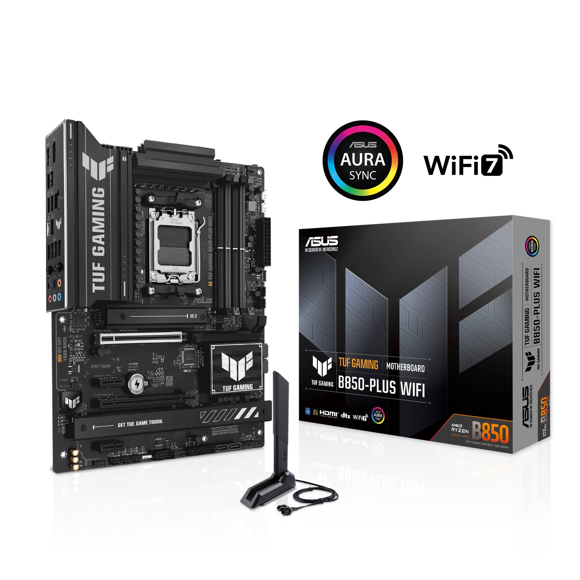 Motherboard ASUS TUF Gaming B850-PLUS WIFI AM5 DDR5 - WiFi y HDMI/DP Imagen principal del producto