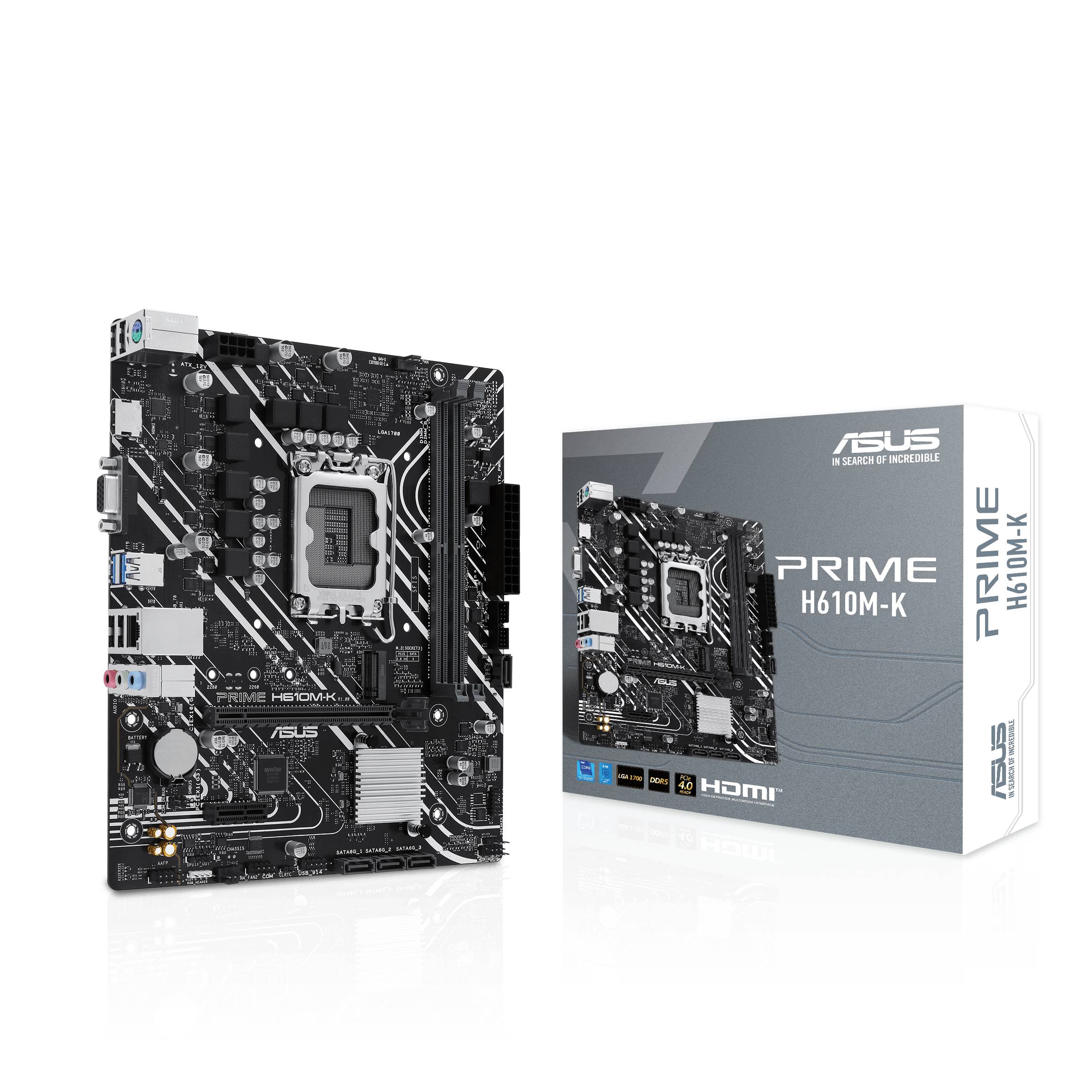 Tarjeta Madre ASUS PRIME H610M-K DDR5 Socket LGA1700 Micro-ATX