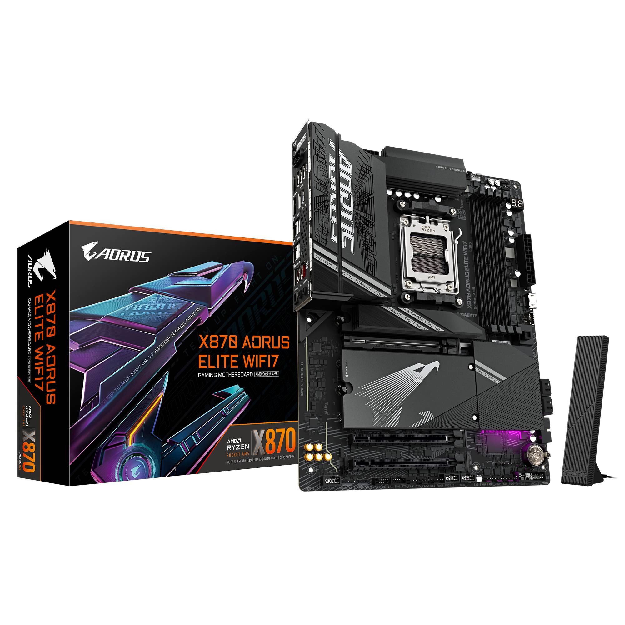 Tarjeta Madre Gigabyte X870-E Elite WiFi7 Socket AM5 - DDR5, PCIe 5.0 Imagen principal del producto