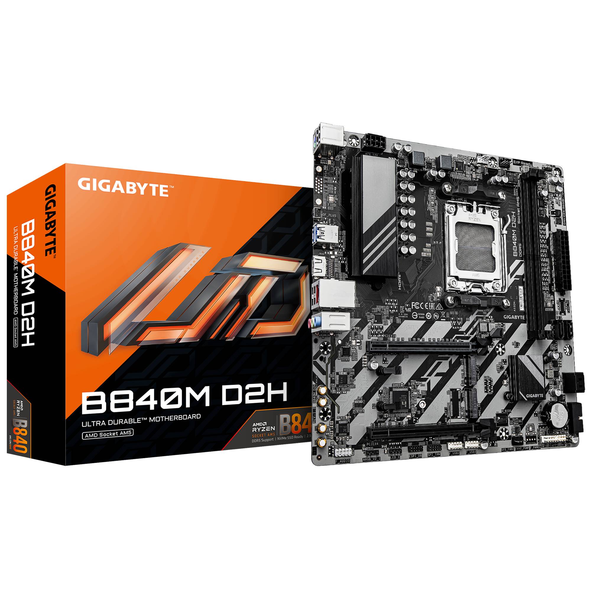 Tarjeta Madre Gigabyte B840M D2H ATX DDR5 Socket AM5 - Para AMD Imagen principal del producto