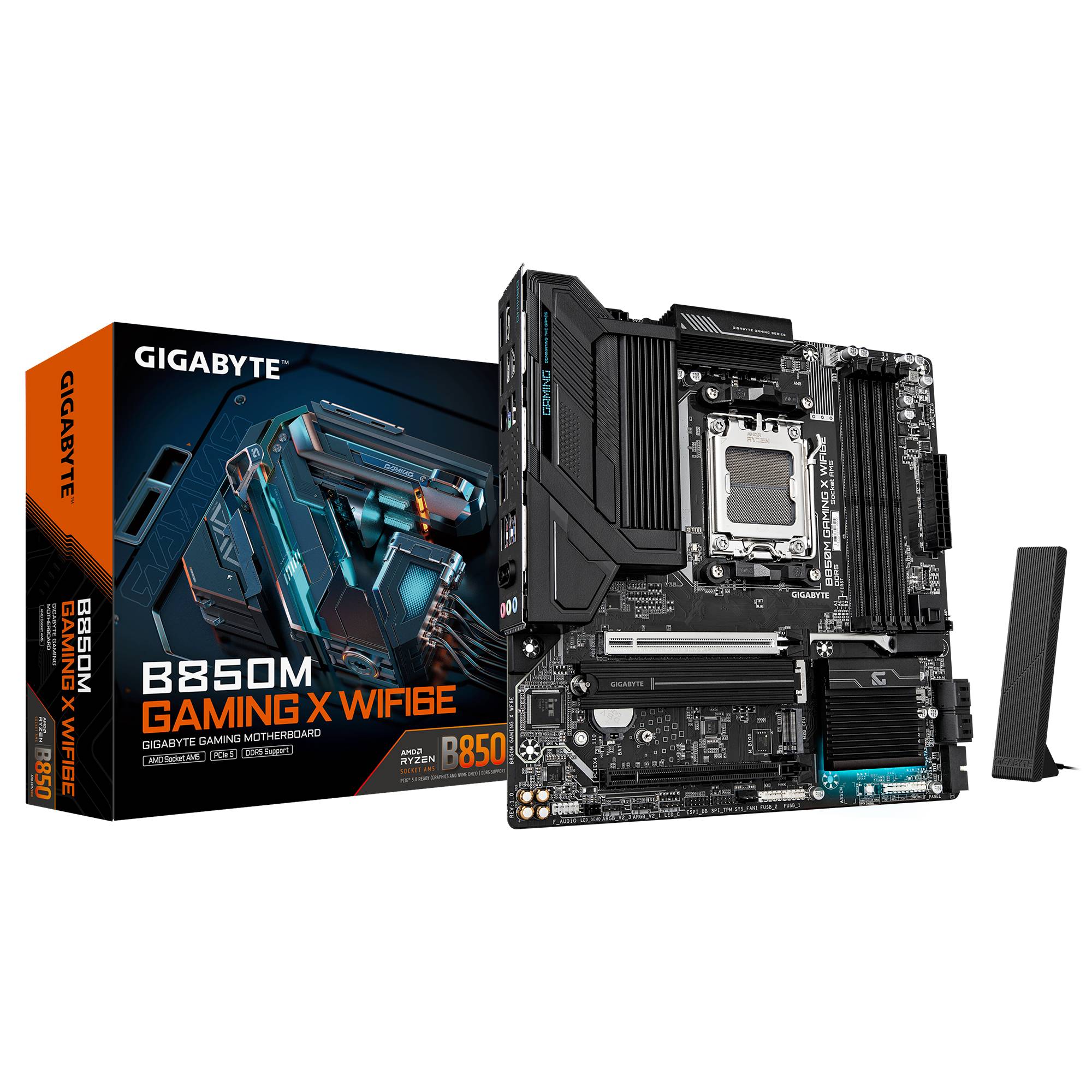 Motherboard GIGABYTE B850M GAMING X WF6E - DDR5, Micro ATX, AMD Imagen principal del producto