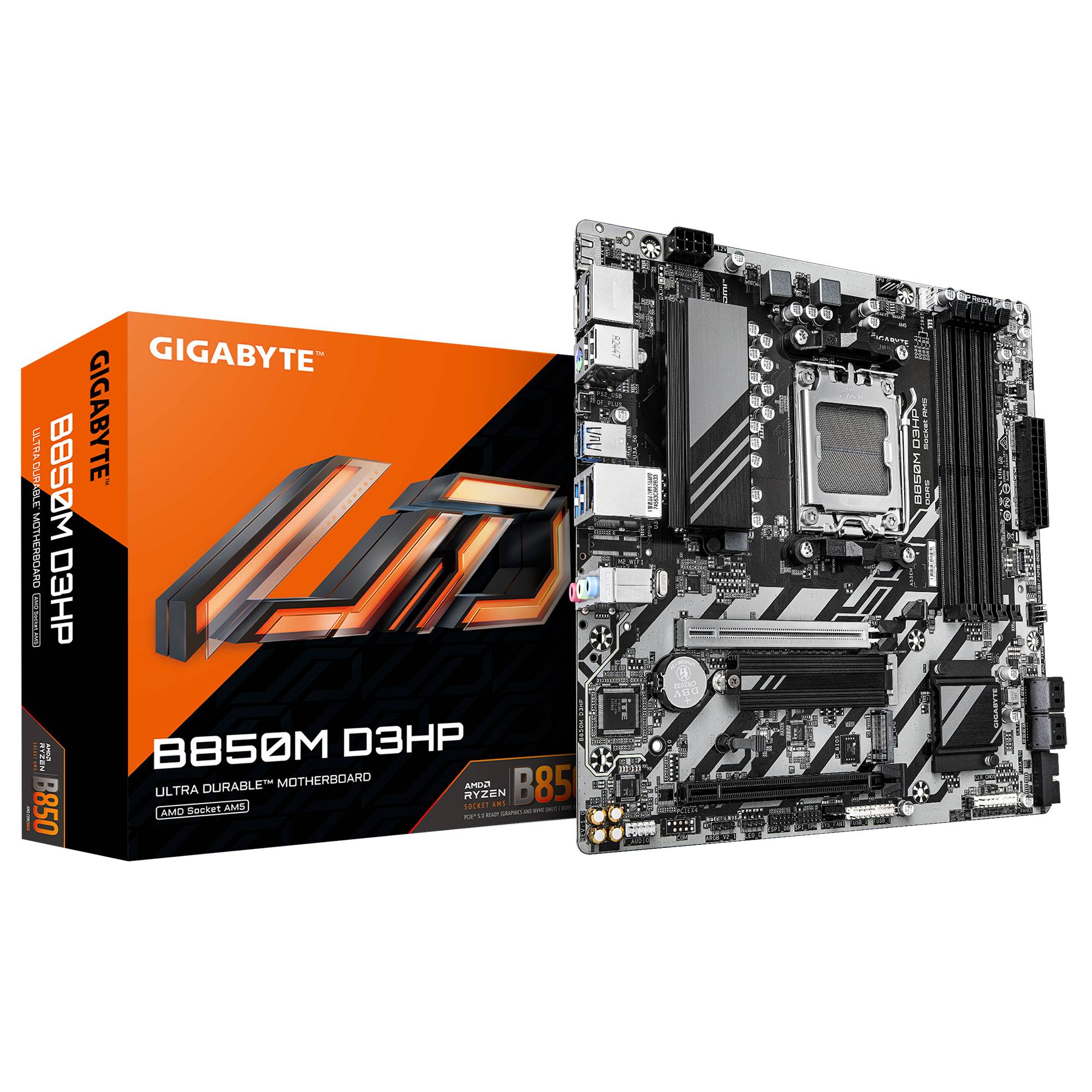 Tarjeta Madre Gigabyte B850M D3HP Micro ATX - DDR5, AM5, 256GB