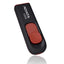 Memoria USB ADATA C008 16GB USB 2.0 - Retráctil Negro y Rojo