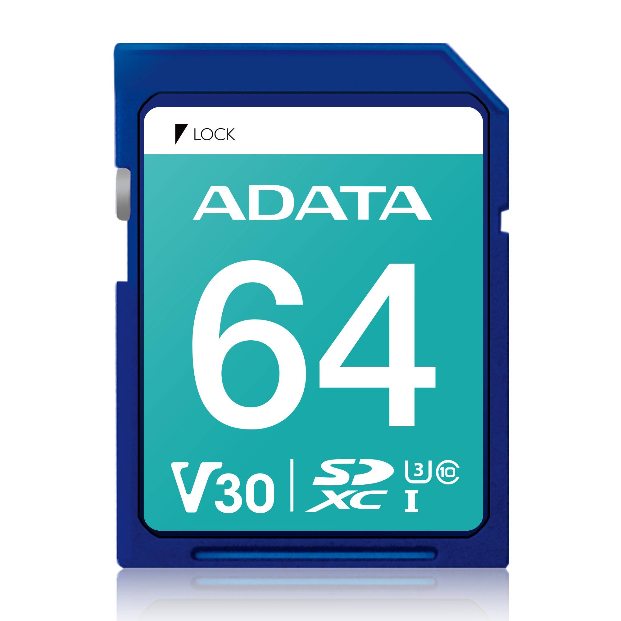 Memoria SD ADATA PREMIER PRO V30 64GB - Clase 10, 100MB/s
