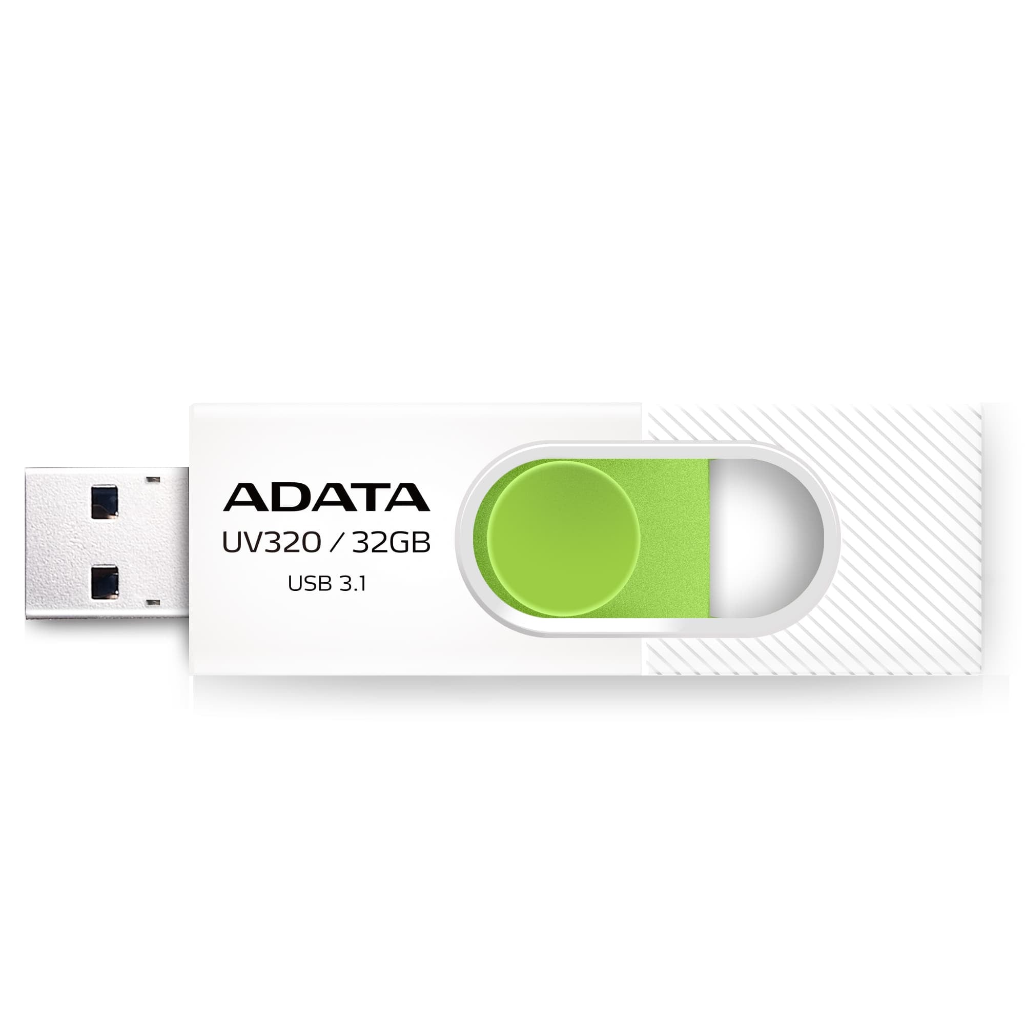 Memoria USB ADATA AUV320 32GB USB 3.2 - Blanco/Verde, Transferencia Rápida Imagen principal del producto
