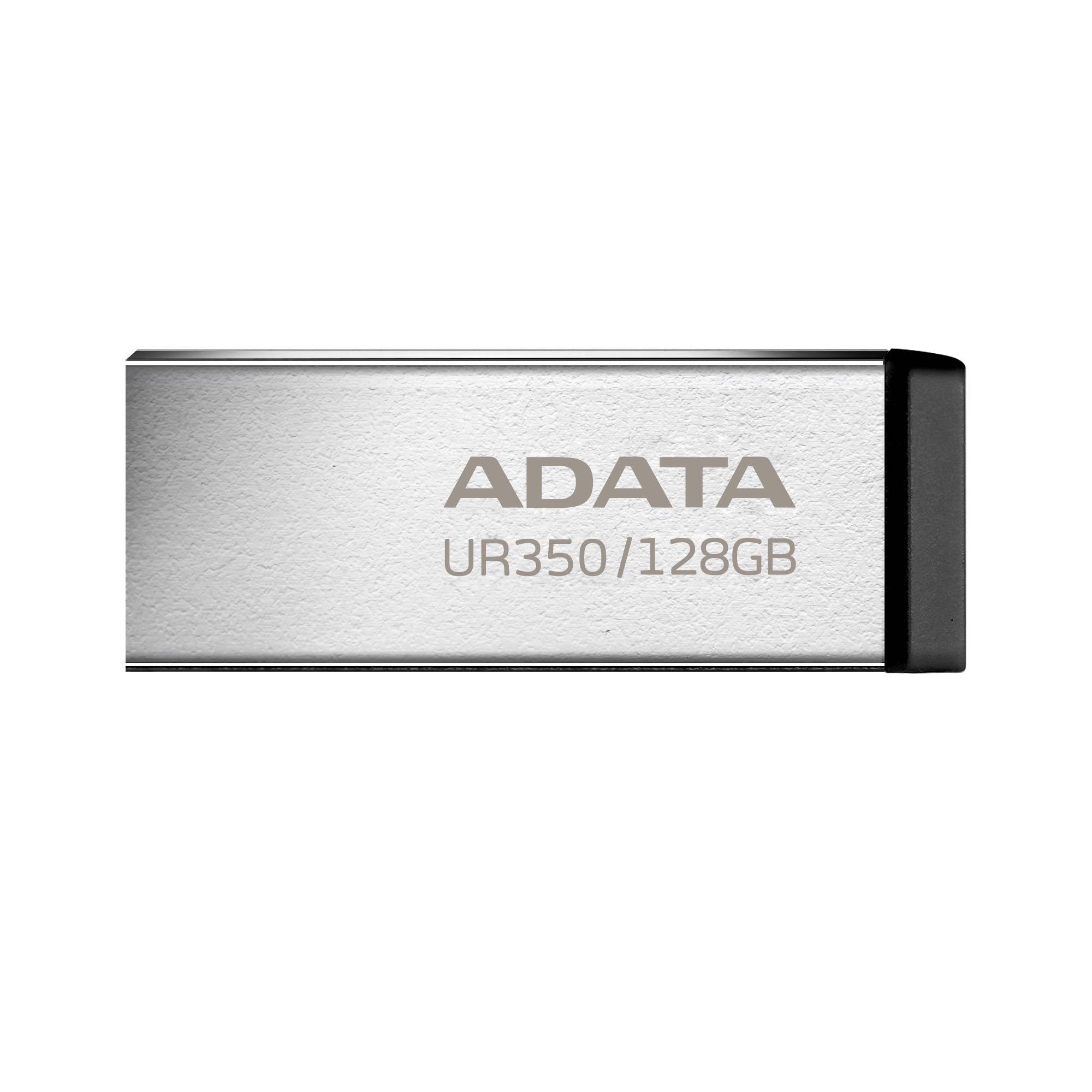 Memoria USB ADATA UR350 128GB USB 3.2 Gen 1 - Diseño sin tapa, metálico Imagen principal del producto