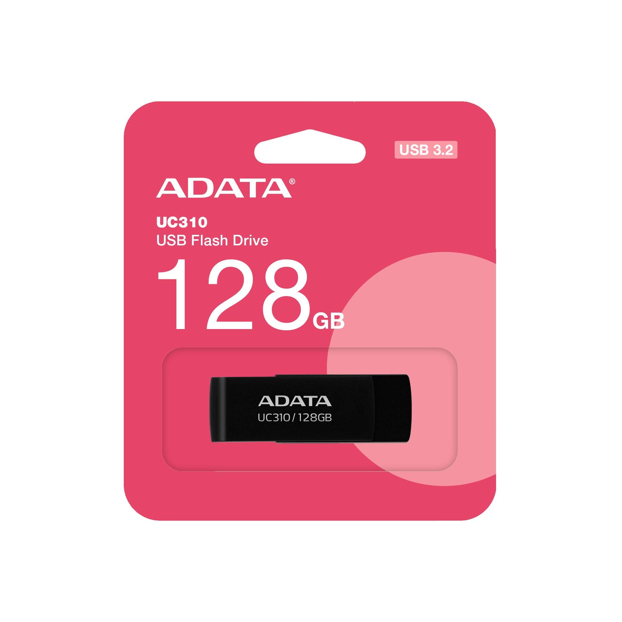 Memoria USB ADATA UC310 128GB USB 3.2 Gen 1 - Material Reciclado, Sin Tapa