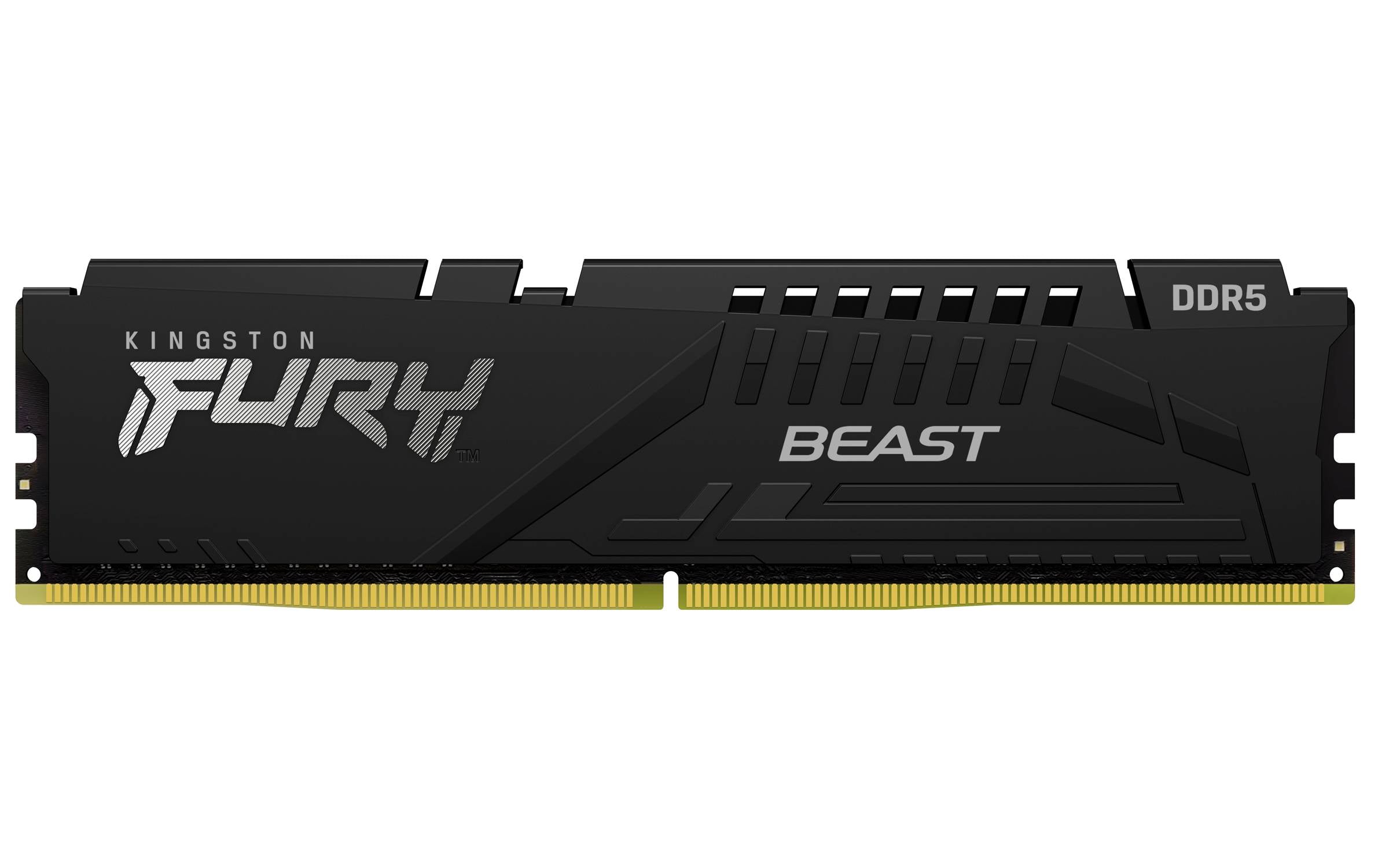 Memoria RAM Kingston FURY BEAST DDR5 32GB 5600MT/s - XMP, Negro Imagen principal del producto