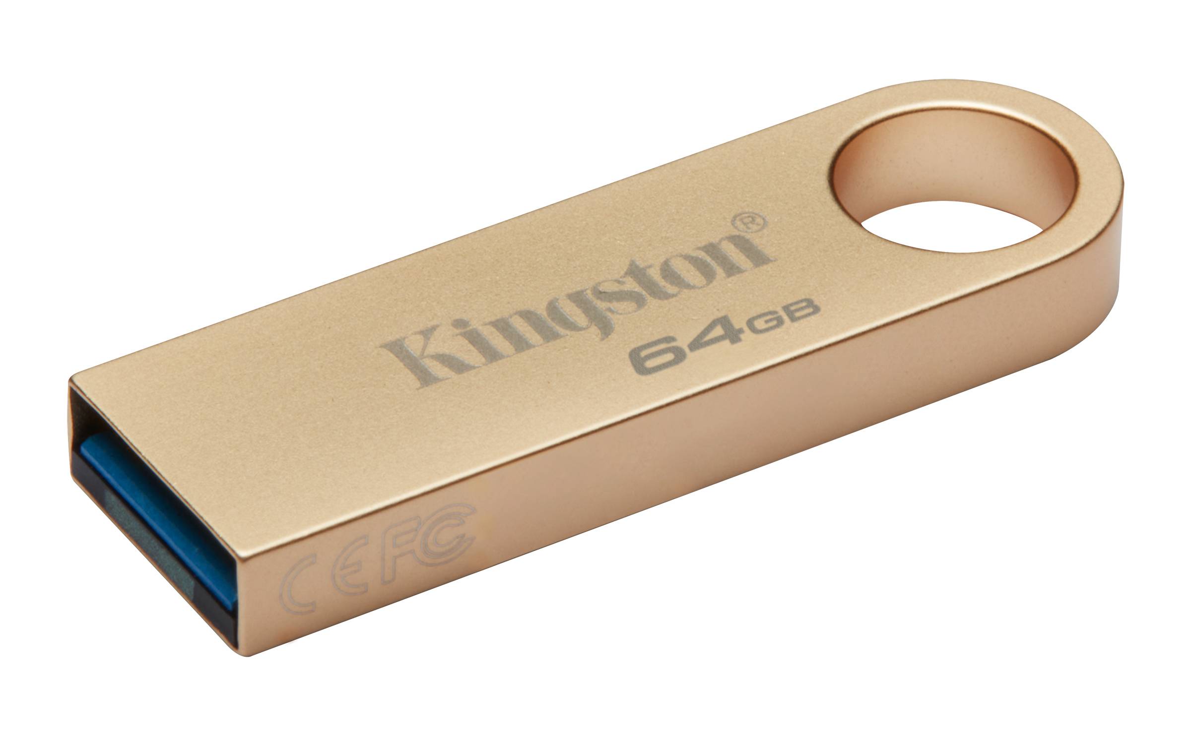 Memoria USB Kingston DataTraveler SE9 G3 64GB USB 3.2 - Diseño Metálico Oro Imagen principal del producto