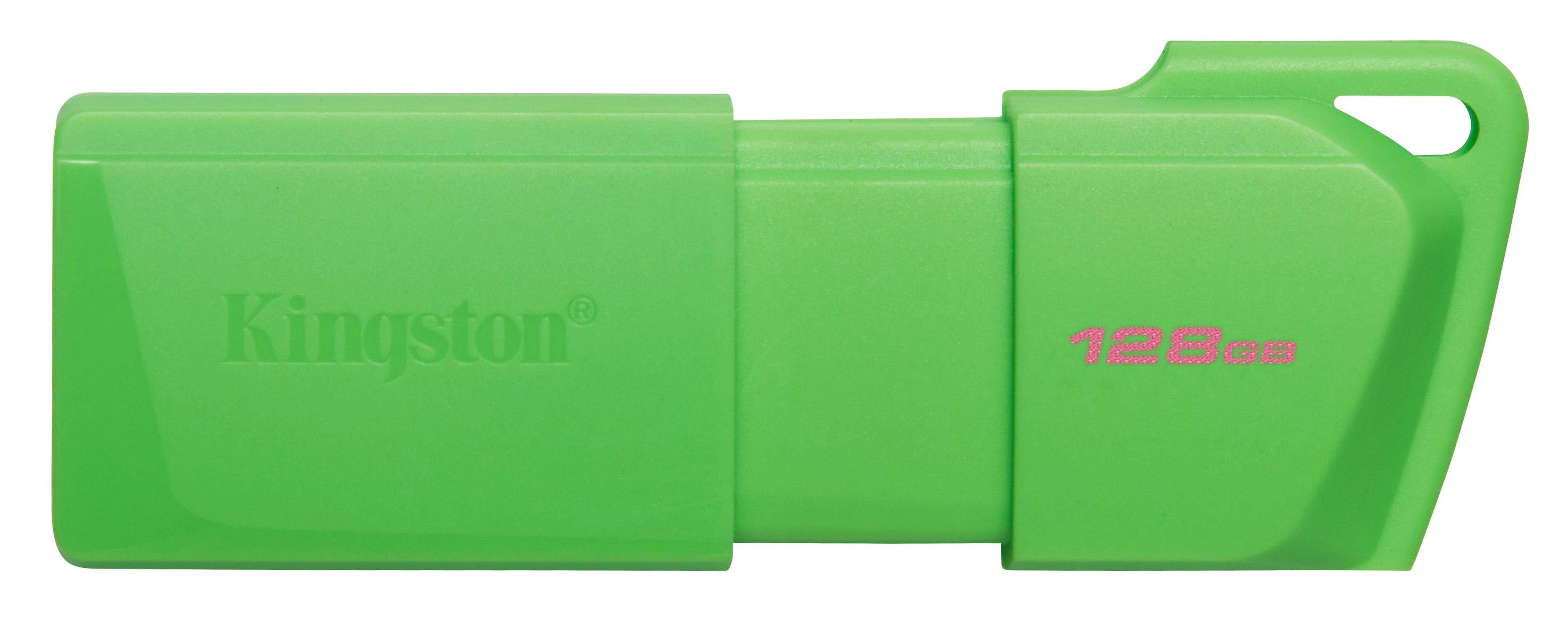 Memoria USB Kingston DataTraveler Exodia M 128GB USB 3.2 - Retráctil Verde Neón