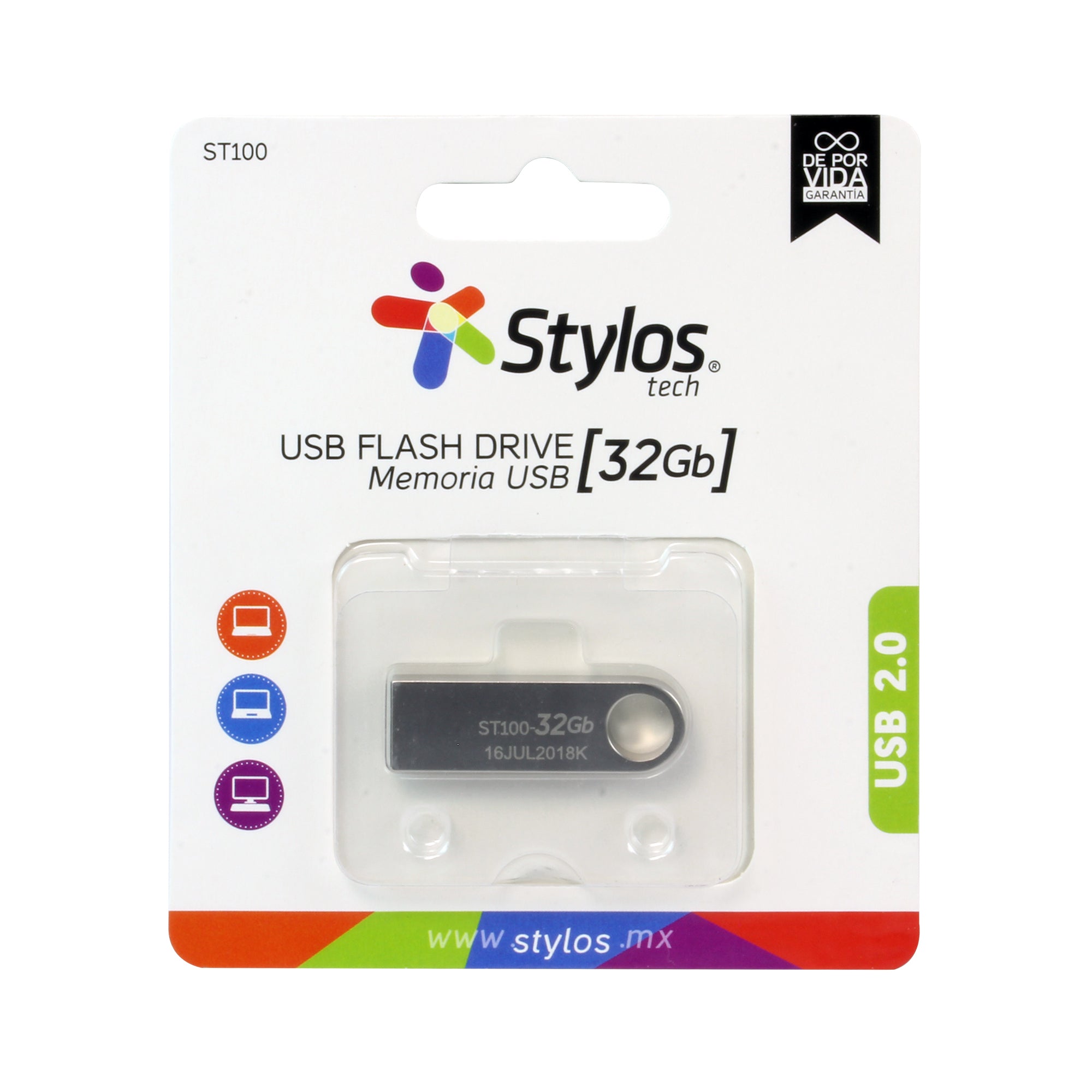 Memoria USB Stylos STMUSB3B 32GB - Almacenamiento Portátil y Confiable