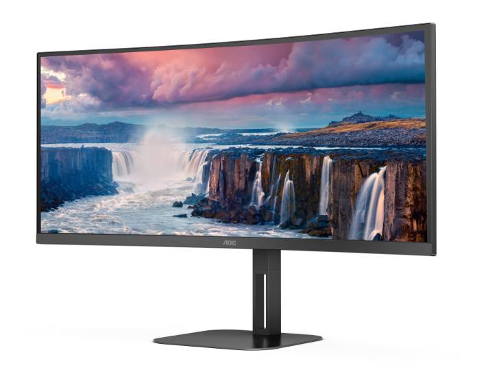 Monitor AOC Curvo CU34V5CW/BK 34 Pulgadas - 4ms, 300cd/m², Ultrawide Imagen principal del producto