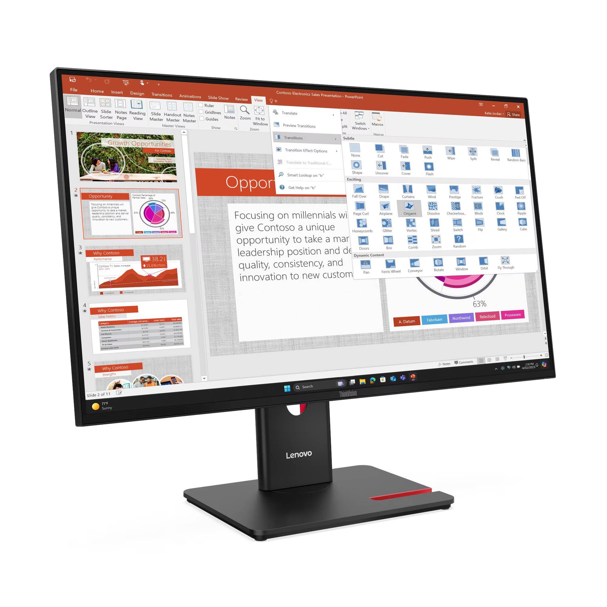 Monitor Lenovo ThinkVision T27-40 27 pulgadas Full HD - Tiempo de respuesta 4ms Imagen principal del producto