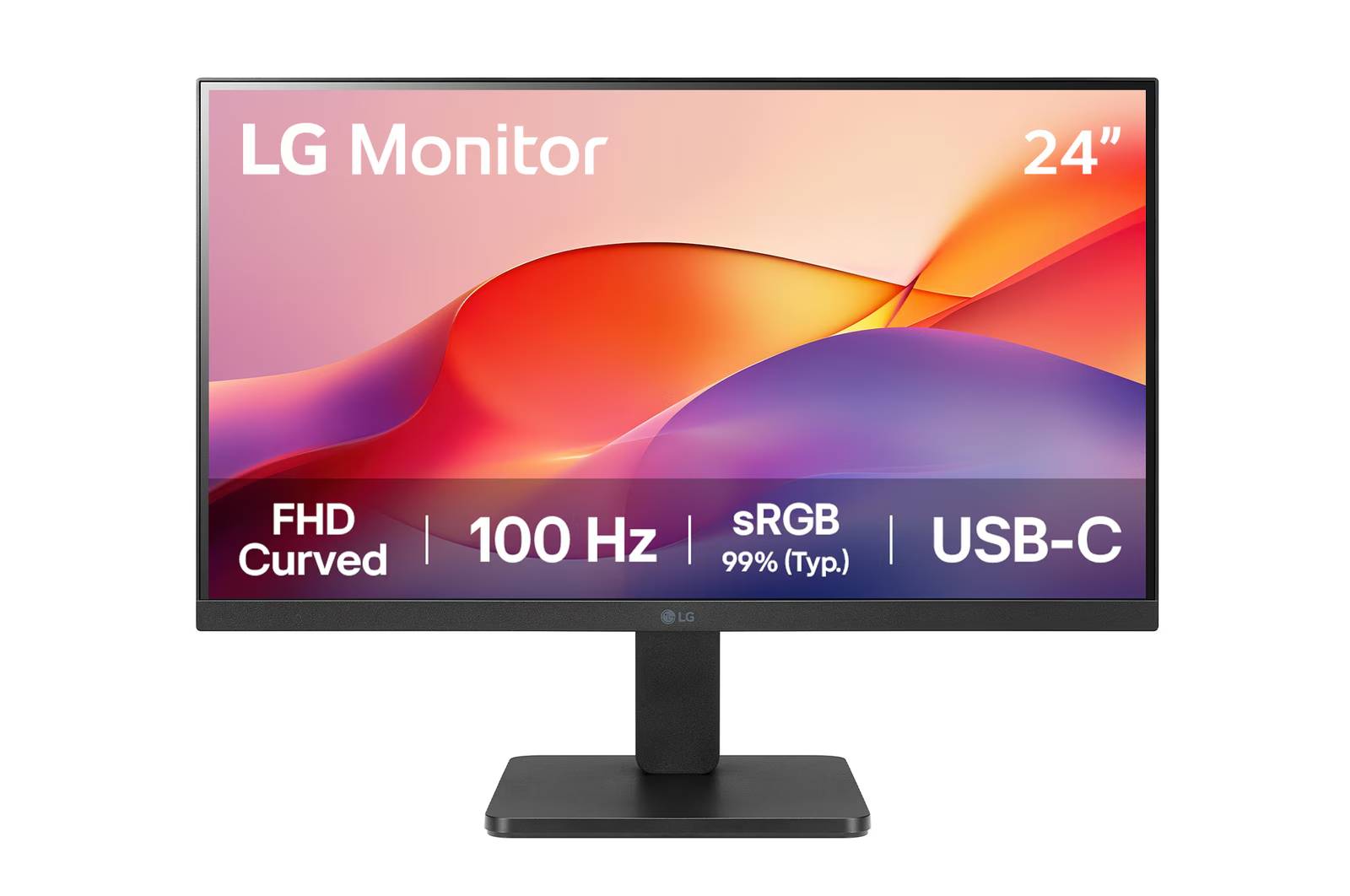 Monitor LG 24U421A-B 23.8 Pulgadas Full HD Curvo 100Hz Imagen principal del producto