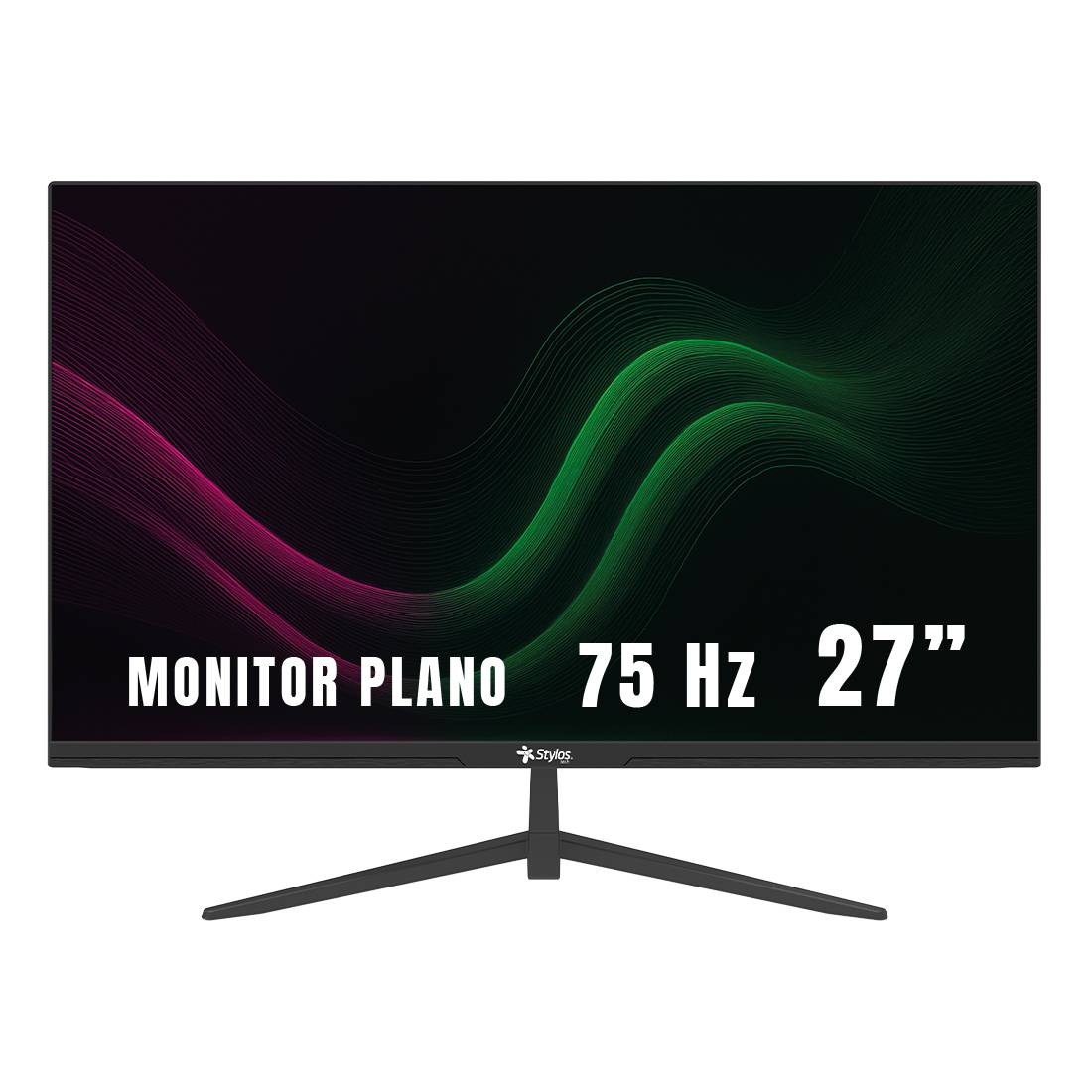 Monitor Stylos 27 Pulgadas STPMOT8B HD 75Hz - Panel LED Negro