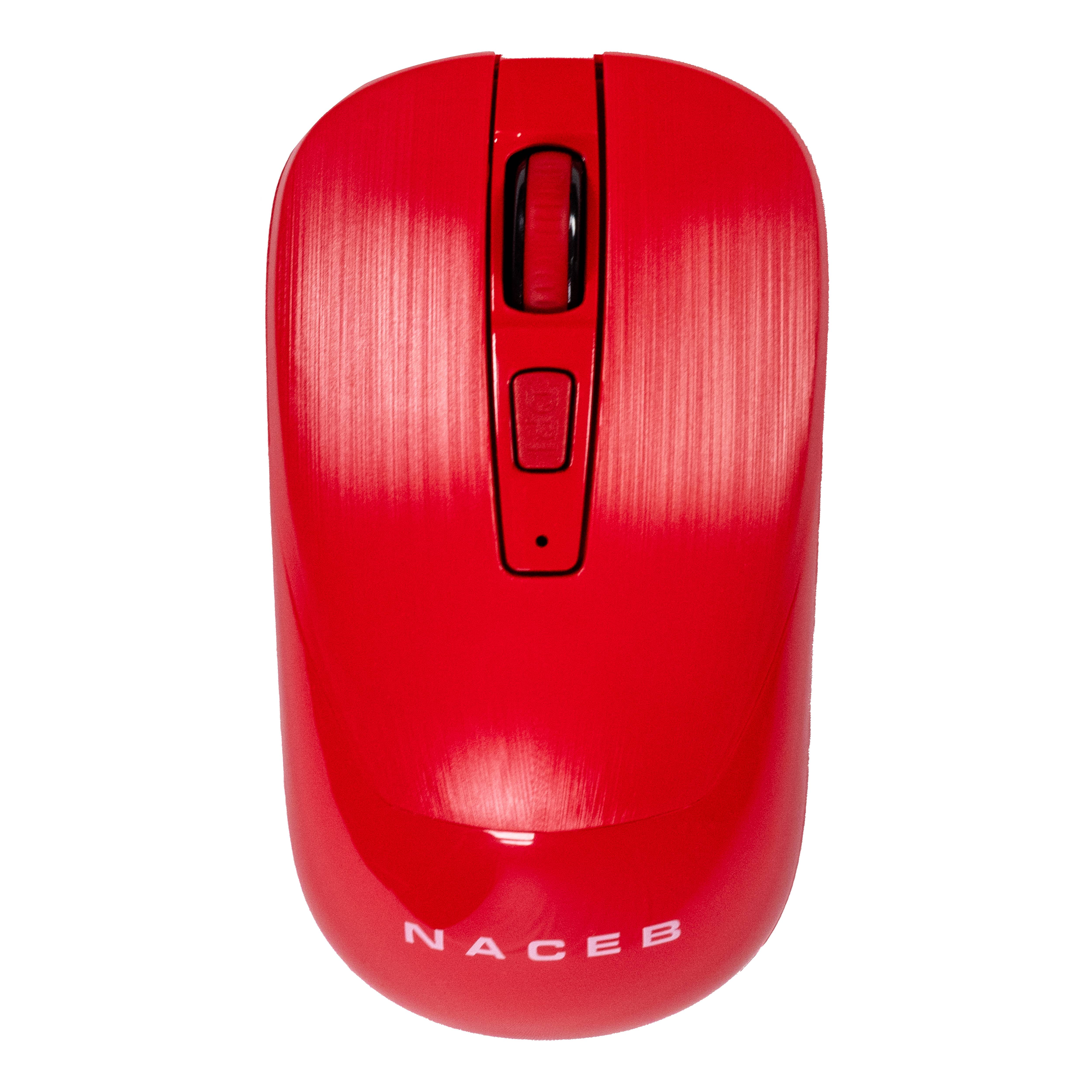 Mouse Inalámbrico Naceb NA-0137R 2.4G Rojo - Conexión Wireless Imagen principal del producto