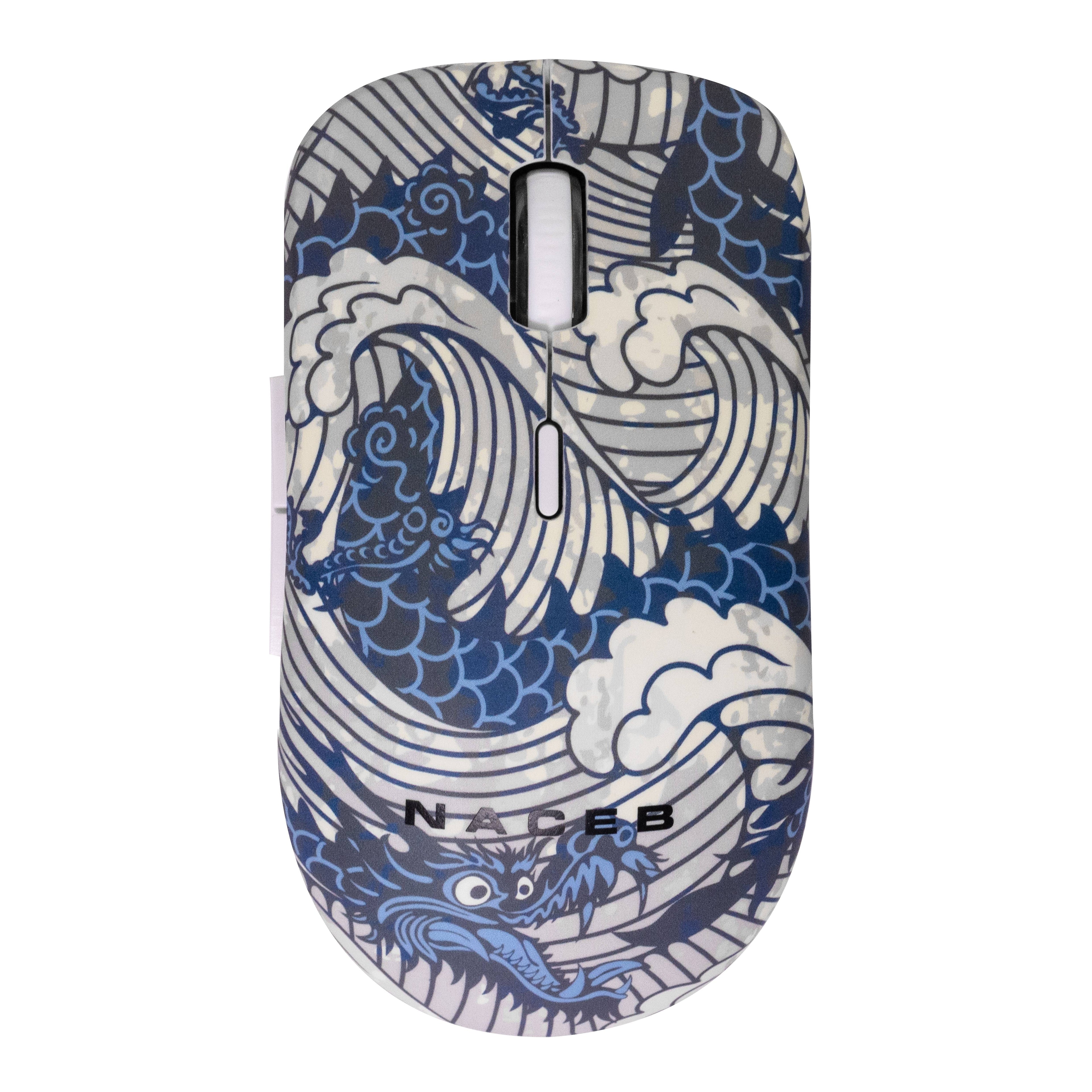 Mouse Naceb Na-0138A Diseño Impreso - Ergonómico y Preciso