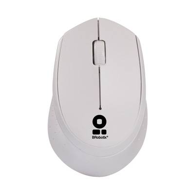 Mouse inalámbrico BROBOTIX 6000809 - Óptico 1000 DPI, Blanco