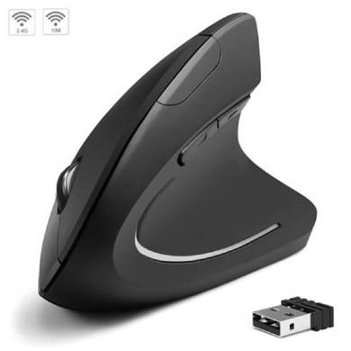 Mouse Inalámbrico Ergonomico Vertical BROBOTIX 6000816 - DPI Ajustable, Recargable Imagen principal del producto