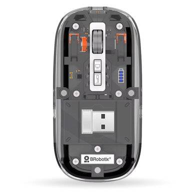 Mouse Inalámbrico Brobotix Glass 6000823 - Bluetooth 5.3, Recargable, 1600 DPI Imagen principal del producto