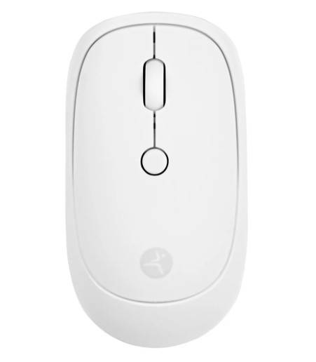 Mouse TechZone Slim White Inalámbrico - Silencioso y Ergonómico