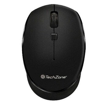 Mouse inalámbrico TechZone Start Black - 1600 DPI, 3 botones, diseño ergonómico