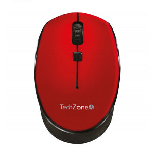Mouse inalámbrico TechZone TZ19MOU01-INAR rojo - 1600 DPI, 3 botones