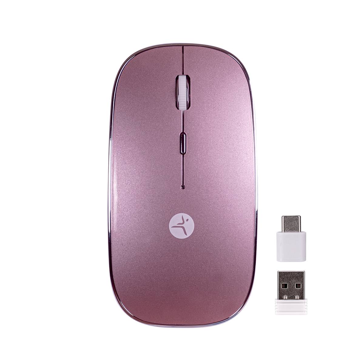 Mouse TECHZONE SLIVE Recargable Rosa - DPI Ajustable y Mousepad Incluido