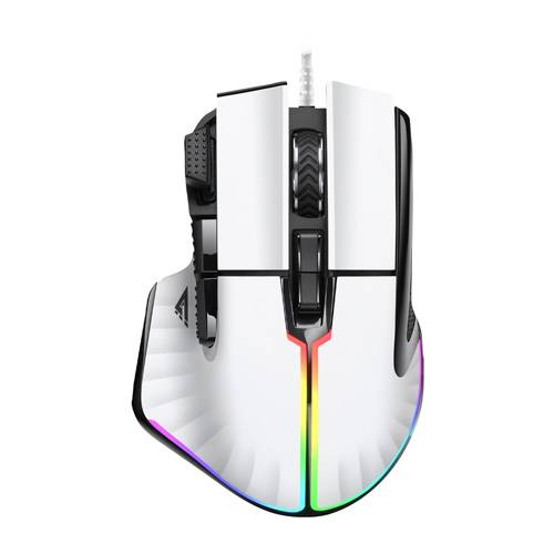 Mouse Gaming Game Factor MO-602-WH Alámbrico - 19000 DPI