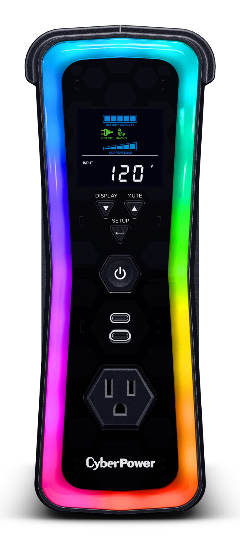 UPS CyberPower GX150C2 1500VA 1000W - Onda Senoidal, AVR, Pantalla LCD Imagen principal del producto