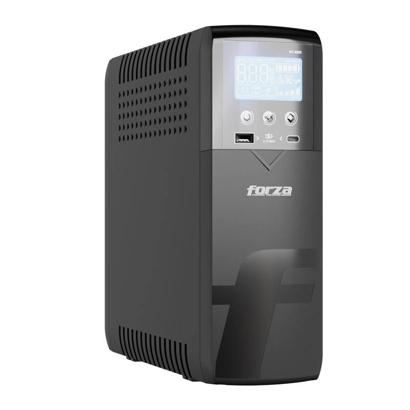 UPS Inteligente FORZA ST-1001 1000VA - 10 Salidas, LCD, Puertos USB