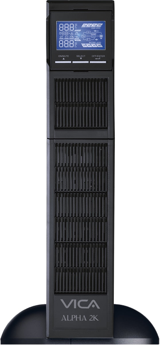 UPS Online VICA ALPHA 2K - 2000VA Rack, Doble Conversión, 8 Tomas Protegidas