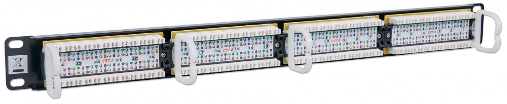 Panel de Parcheo INTELLINET 520959 Cat6 24 puertos 1U - Cable sólido y multifilar