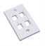 Tapa Faceplate Intellinet 163316 4 Perforaciones - Blanco