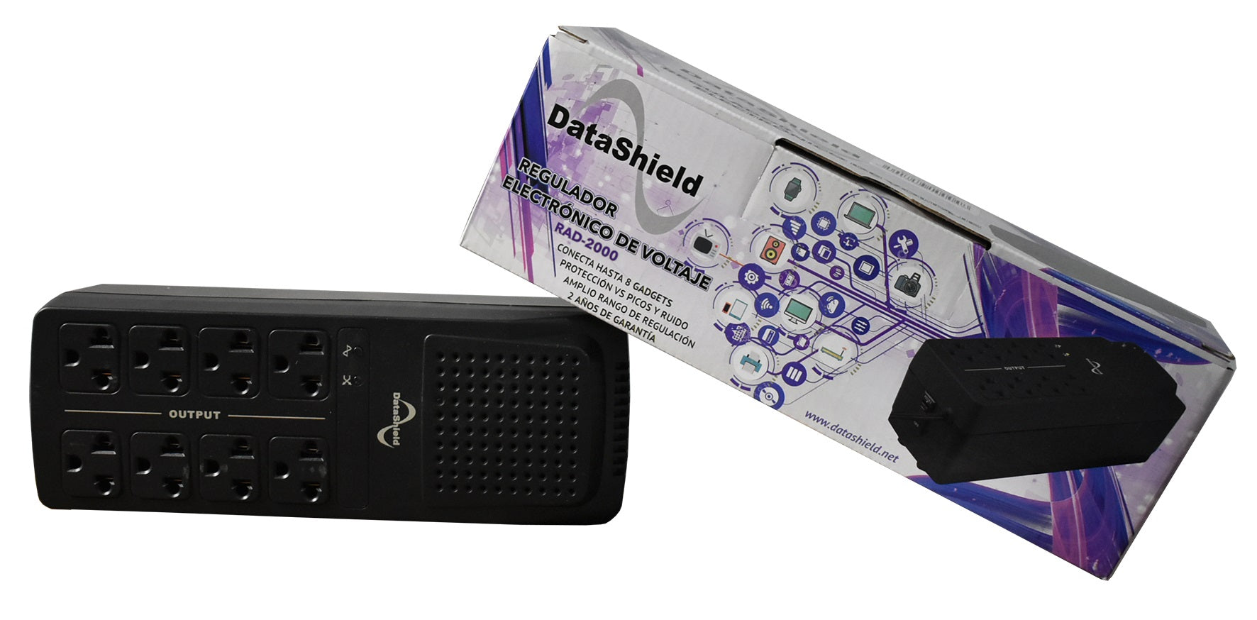 Regulador DATASHIELD RAD2000 2000VA - Protección para Hogar y Oficina