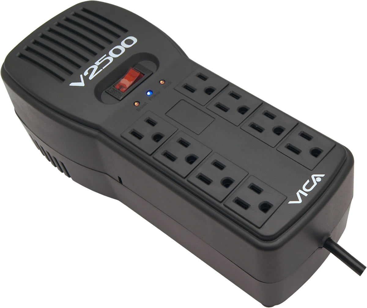 Regulador VICA V2500 2500VA/1500W - 8 Tomas Protegidas, Breaker Térmico, Empotrable Imagen principal del producto