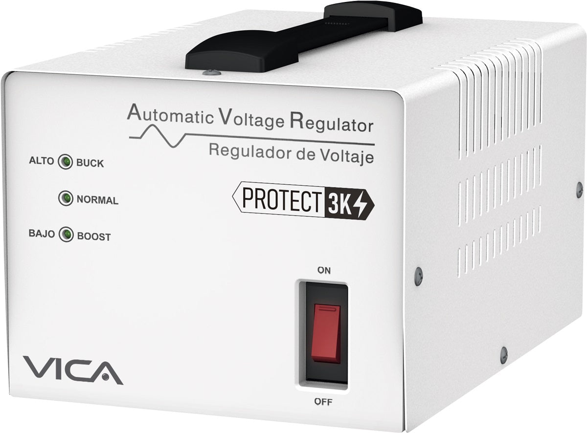 Regulador VICA PROTECT 3K 3000VA 1800W - 4 Tomas Protegidas, 175 Joules