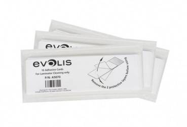 Tarjetas Adhesivas Limpiador EVOLIS A5070 - Laminador Blanco